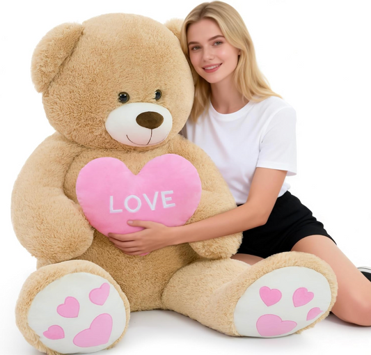 Ours en Peluche Géant avec Cœur “Love”