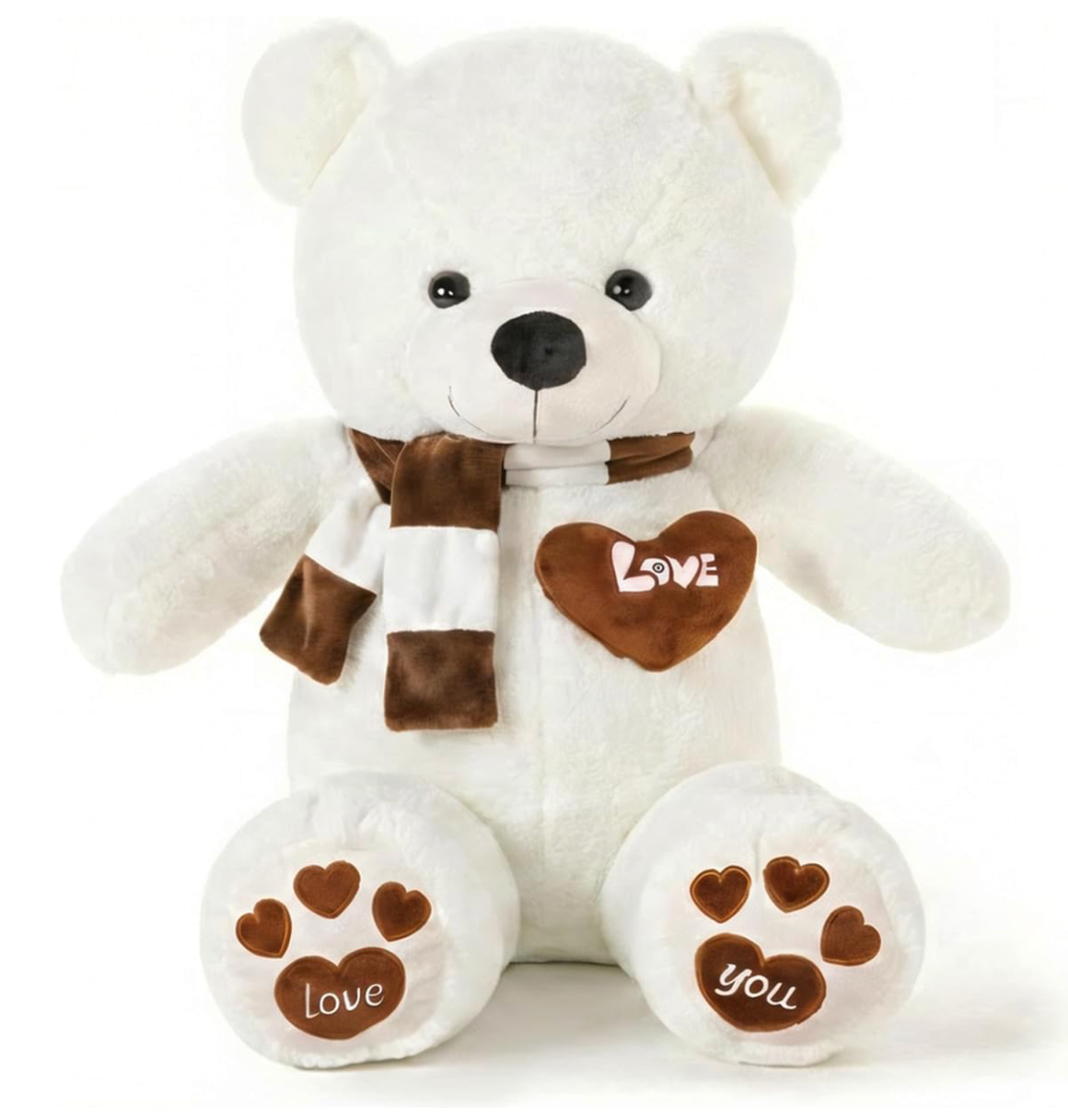 Ours Géant XXL Love 100 cm – Peluche Câlin avec Cœur ❤️🧸