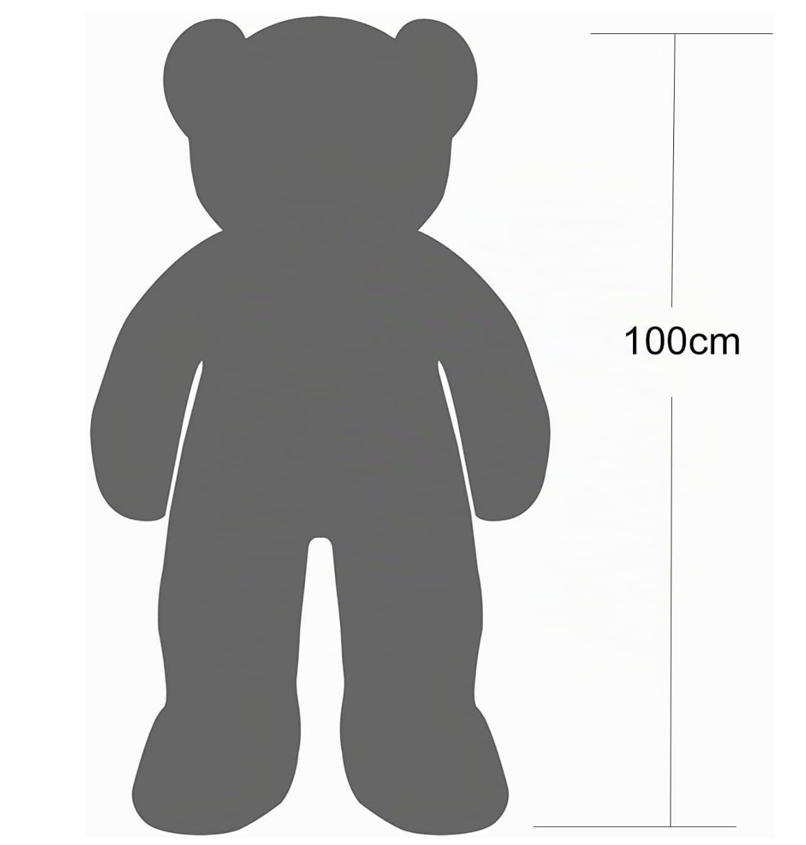 Ours Géant XXL Love 100 cm – Peluche Câlin avec Cœur ❤️🧸