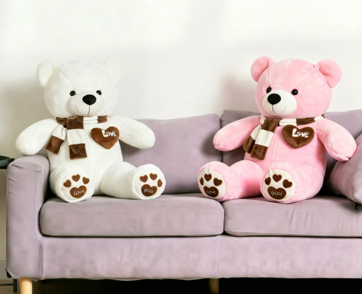 Ours Géant XXL Love 100 cm – Peluche Câlin avec Cœur ❤️🧸