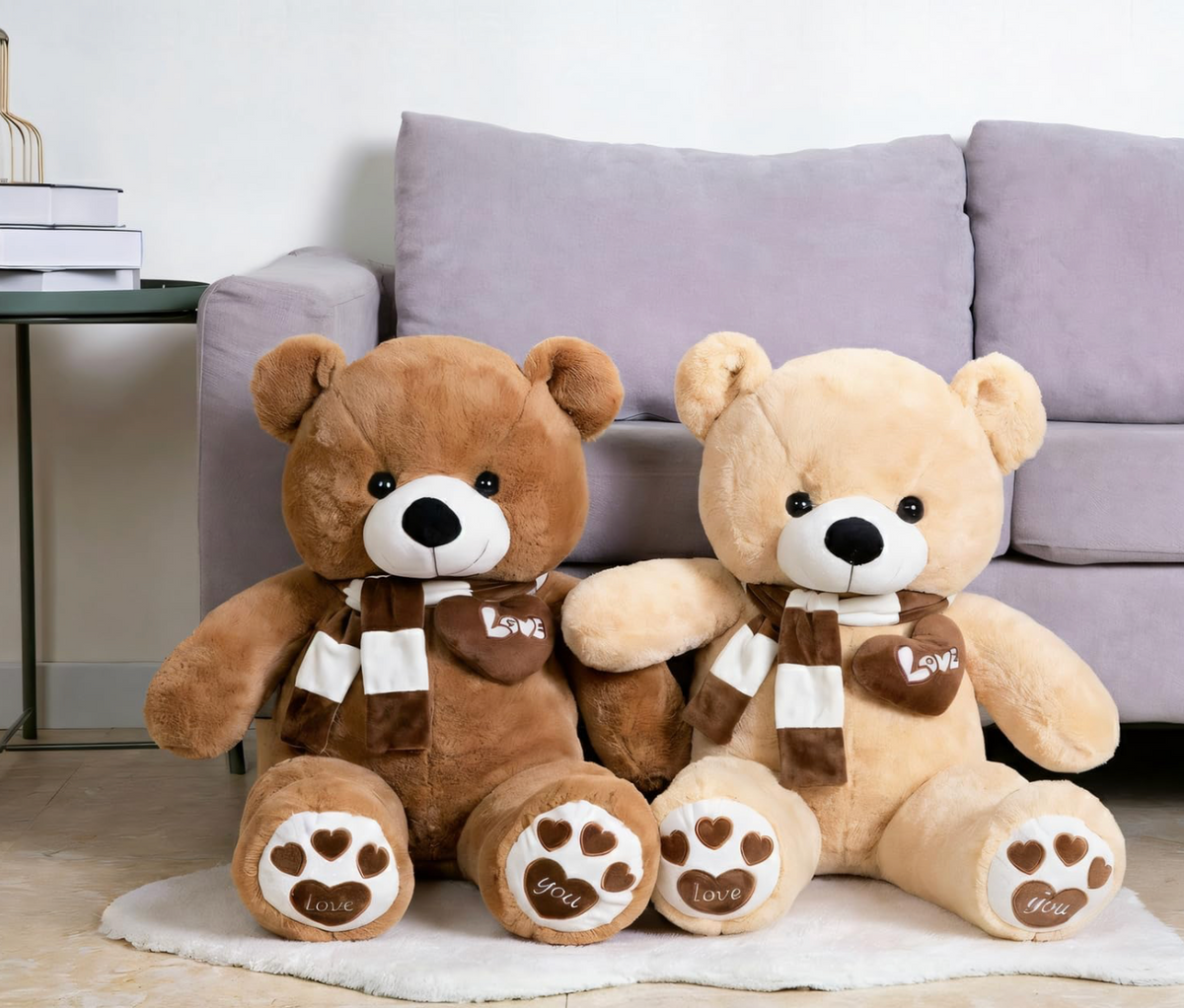 Ours Géant XXL Love 100 cm – Peluche Câlin avec Cœur ❤️🧸